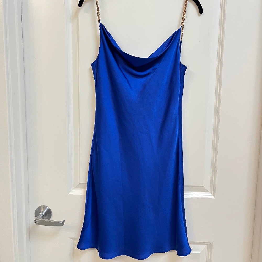 Marciano by Guess Royal Blue Satin Mini Dress – XS